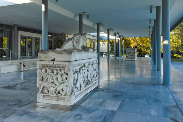 Archaeological Museum in city of Thessaloniki, Central Macedonia, Greece stock photo