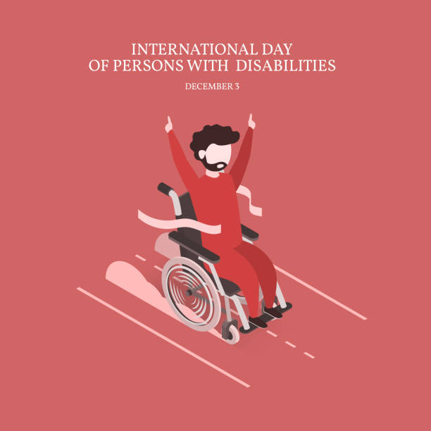 światowy dzień niepełnosprawności - men chair wheelchair sport stock illustrations
