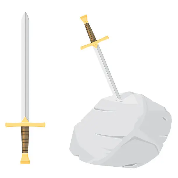 Vector illustration of Excalibur Sword