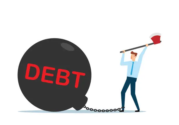 Vector illustration of Freedom From Debt