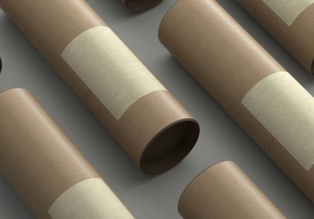 Cardboard Tubes Dropped Shadow Stock Photo - Download Image Now -  Cardboard, Tube, Cylinder - iStock