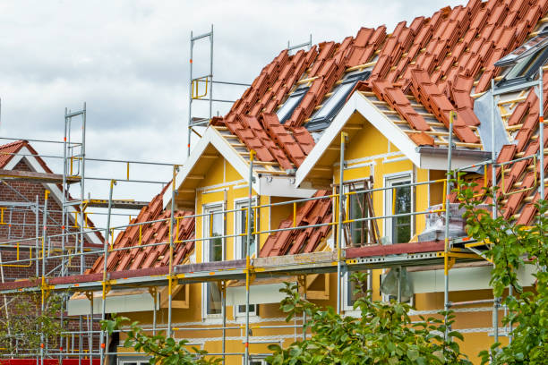 construction site retro housing with sustainable objective