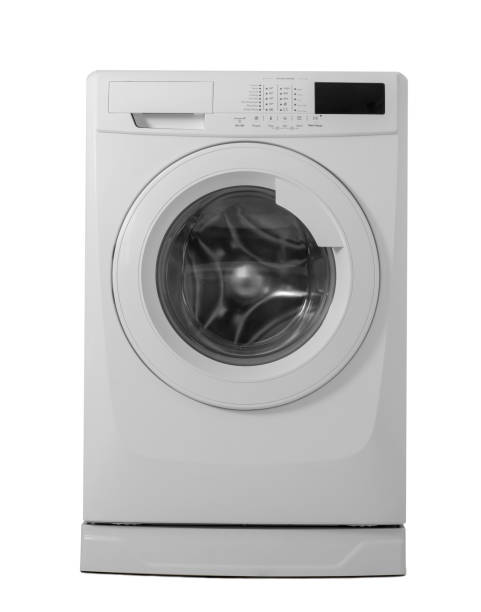 istock Close up washing machine isolated on white background. 1179598691