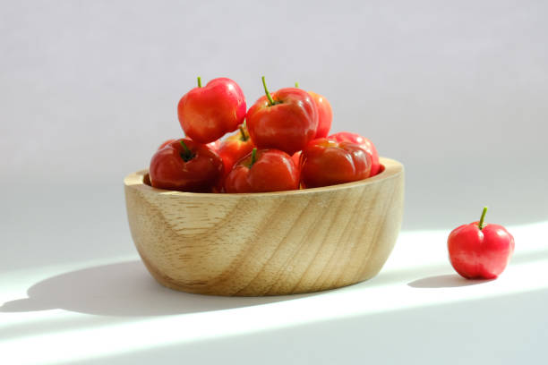 acerola cherry stock photo