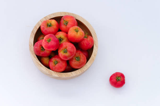 acerola cherry stock photo