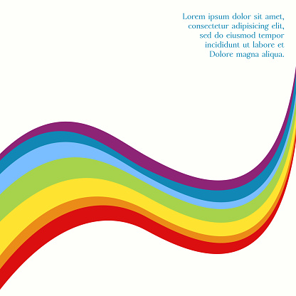 Rainbow colors symbol. Festive design element. Vector illustration.