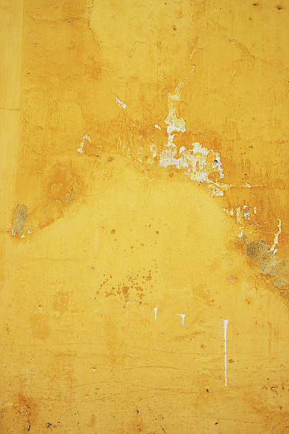 Old yellow wall texture stock photo
