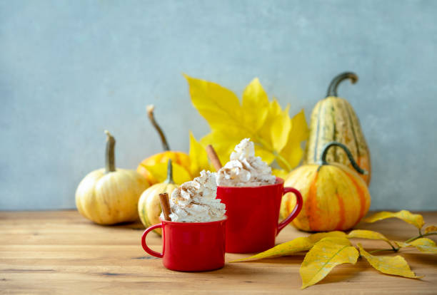 istock Pumpkin spice latte with cream topping 1179605802