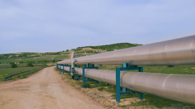 Factory Pipeline in Nature - Aerial View
