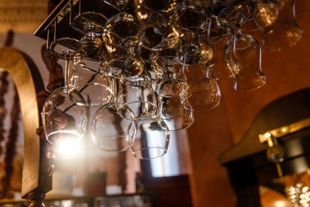 istock clean glass glasses hang in the bar 1179607095