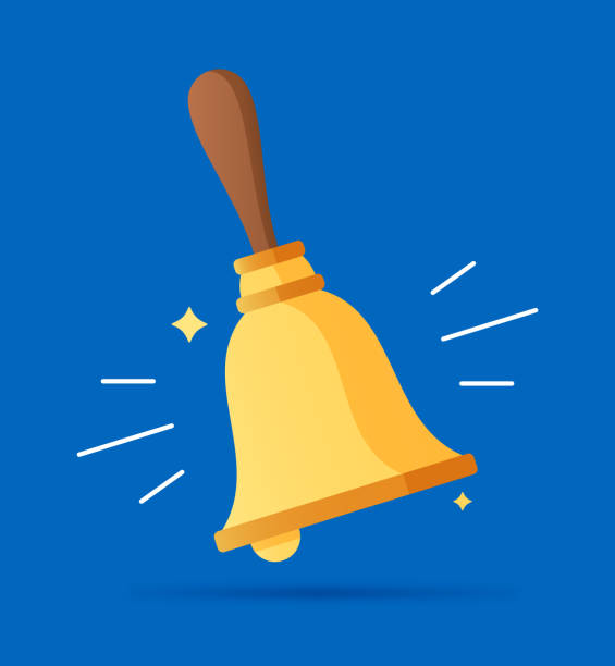 ringing a bell - glocke stock-grafiken, -clipart, -cartoons und -symbole