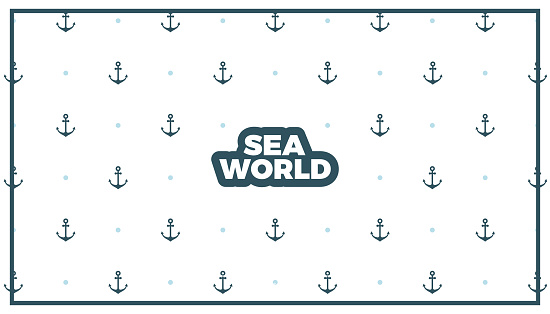 Seaworld Pattern Vector Vector Flat Style Sea World Design Template Stock Illustration ...