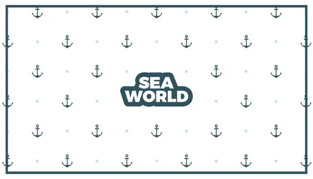 Vector illustration of Vector flat style sea world design template