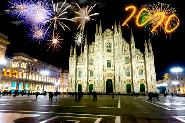 istock New Year 2020 fireworks over Milan, Italy 1179612990
