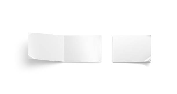 istock Blank white opened and closed a5 magazine mock up, isolated 1179614379