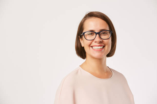 istock Young smiling woman in eyeglasses 1179617597