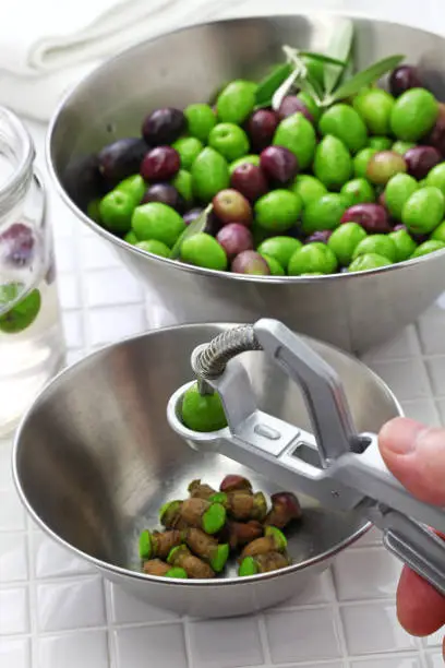 how to remove an olive pit