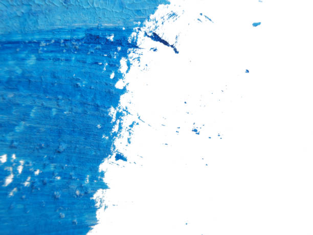 istock Blue and white acrylic painting texture on white paper background by using rorschach inkblot method. 1179622864