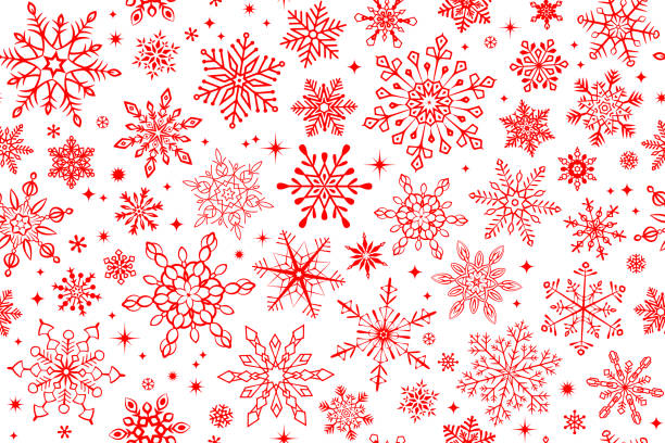 illustrations, cliparts, dessins animés et icônes de fond sans couture de flocon de neige - white background gift christmas wrapping paper