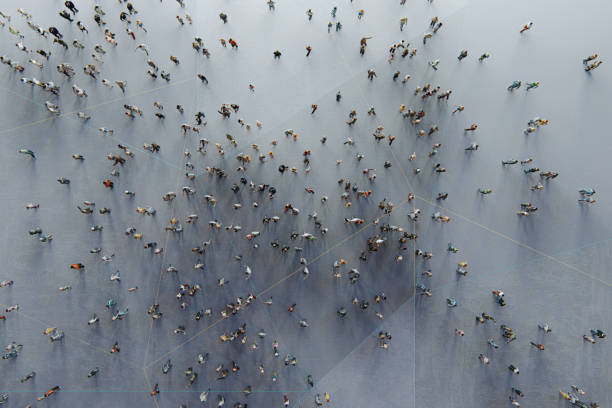 istock Urban crowds of people from above 1179623139