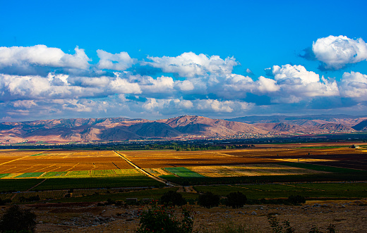 Panoramic view over the bekaa valley in Lebanon