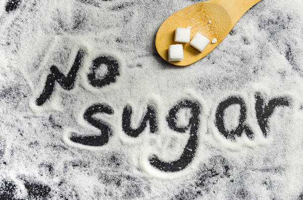 the inscription no sugar the inscription no sugar, caries prevention, dental health care, causes of carious lesions, diabetes, obesity sugar control stock pictures, royalty-free photos & images