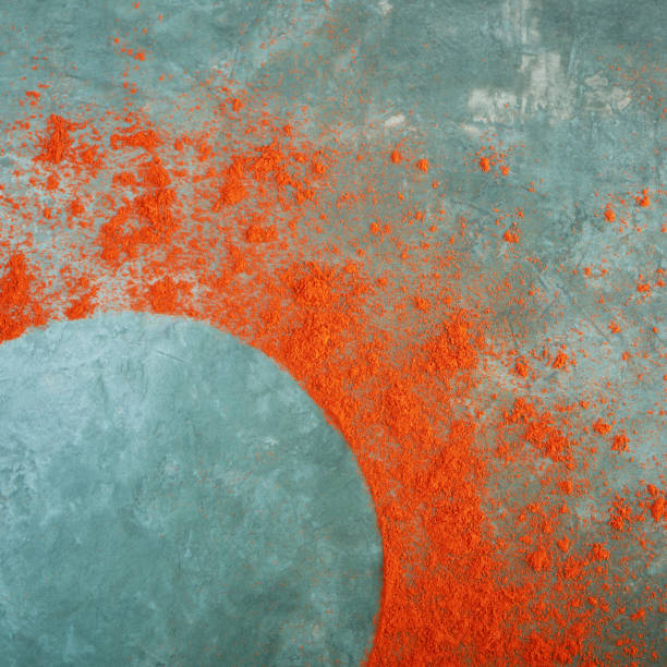 istock Round frame made of red paprika powder 1179629000