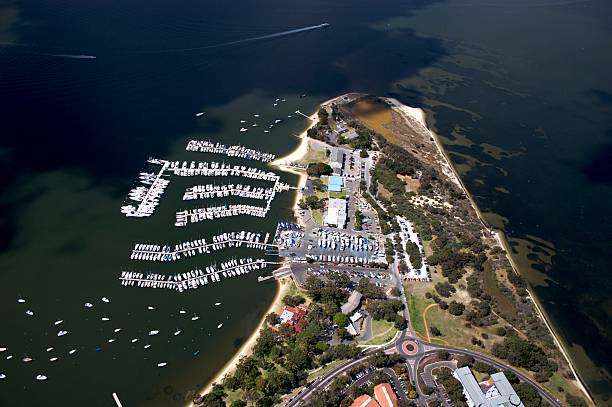 Aerial view of the Royal Perth Yatch Club, Western Australia