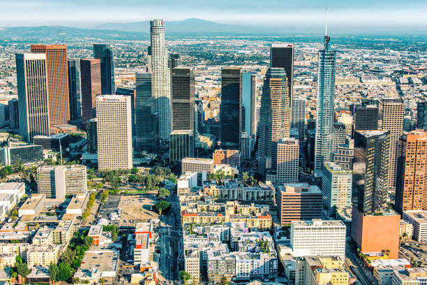 istock Skyline Los Angeles Aerial 1179629400