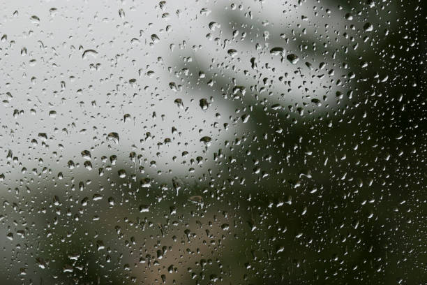 istock Natural water drops on glass 1179629479