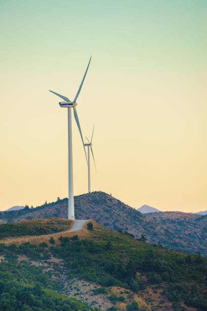 istock Windmills on Greek hills 1179629504