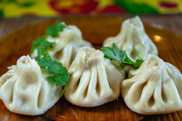 istock Khinkali - traditional Georgian dumpling dish 1179631725