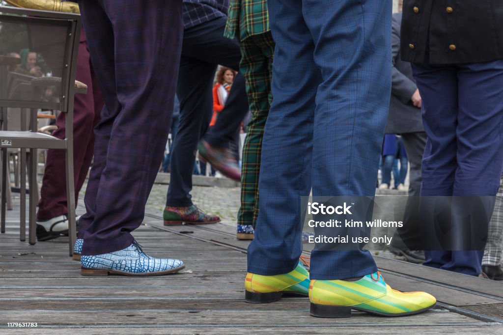 groentje Facet Aanval Colorful Shoes In Downtown Maastricht Created By A Local Company Art Shoe  Mafia Stock Photo - Download Image Now - iStock