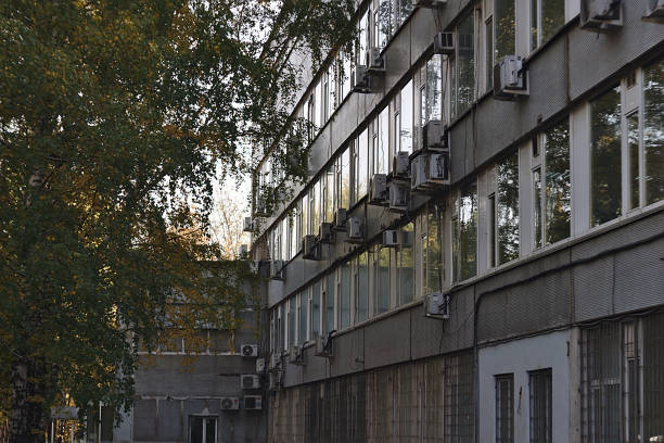 istock Fragment of a four-storey building 1179633195