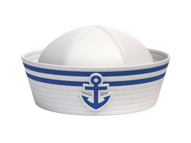 istock Sailor hat with blue anchor emblem 1179633200