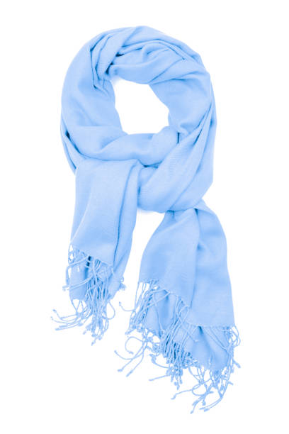 istock Silk scarf. Blue silk scarf isolated on white background 1179633581