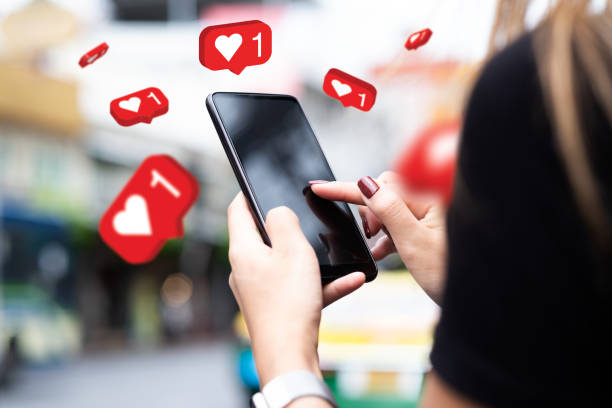 istock Social media,social network concept with smart phone , 3d illustration 1179634829