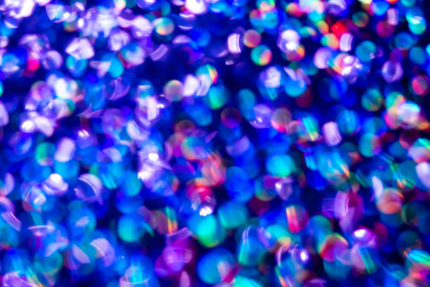 istock Rainbow blue glitter festive background with bokeh lights. Celebration concept for Holidays and anniversary 1179636366