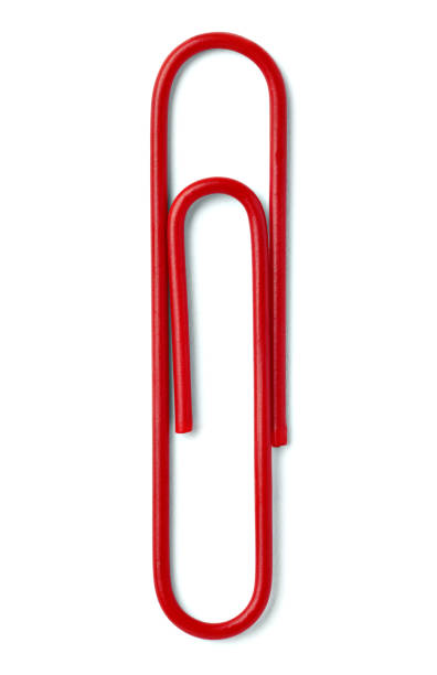 push-pin büro-stick-stick-notiz-büro - paper clip red clip isolated stock-fotos und bilder