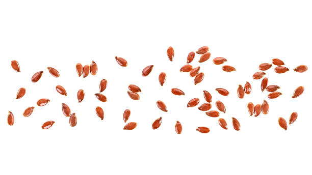 istock Seeds of flax on a white background, top view. 1179638004