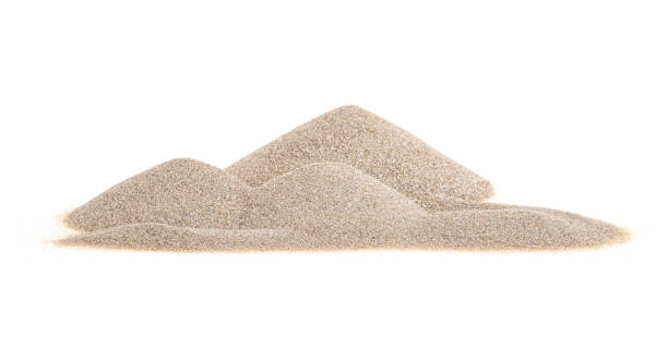istock Heap of dry beach sand on white background 1179638029