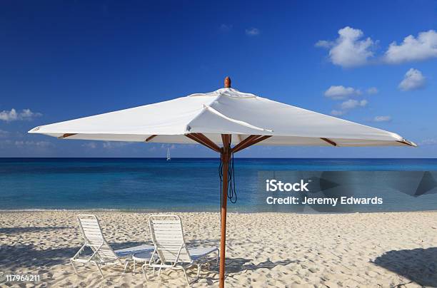 Cayman Islands Beach Scenic Stock Photo - Download Image Now - Beach, Beach Umbrella, Caribbean