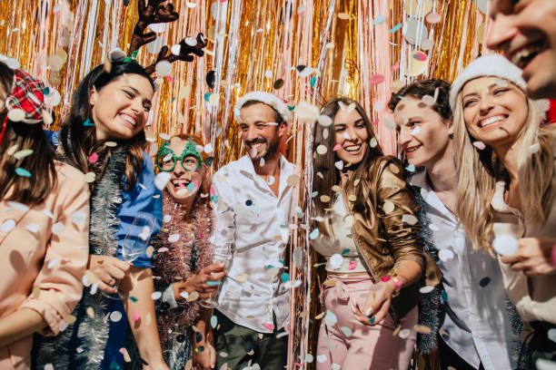 istock Friends having champagne on New Year's Eve 1179642343