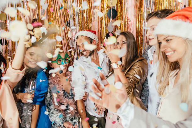 istock Friends having champagne on New Year's Eve 1179642363