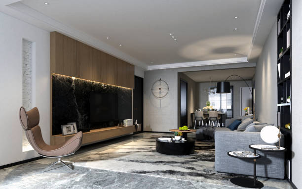 istock 3d render of modern living room interior. 1179643581