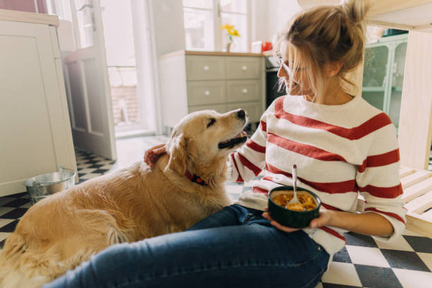 istock Morning with my pet in our kitchen 1179643718