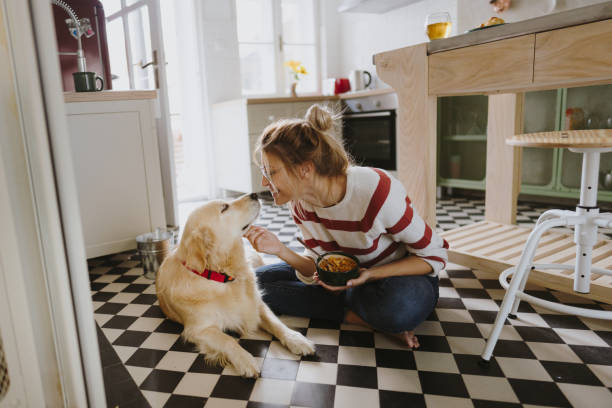 istock Morning with my pet in our kitchen 1179643743