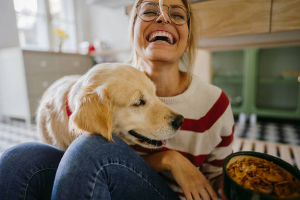 istock Morning with my pet in our kitchen 1179643747