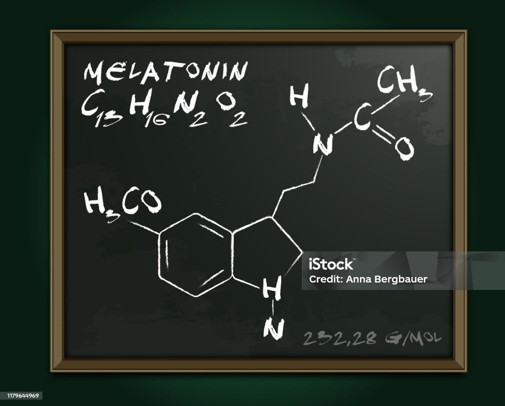 Melatonin Example Melatonin Molecule Structure Stock Illustration - Download Image Now ...