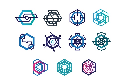Abstract Geometric Hexagon Technology Logo Design Vector Template ...